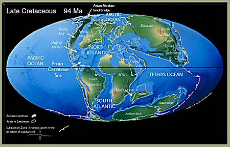 Map Late Cretaceous